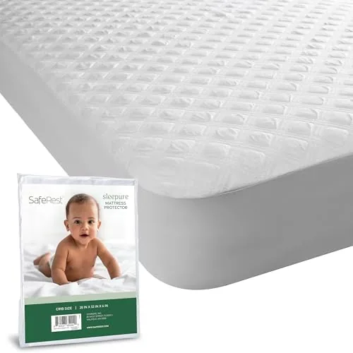 saferest sleepure waterproof mattress protector crib size viscose derived from bamboo fitted with stretchable pockets machine washable cotton crib mattress cover for bed